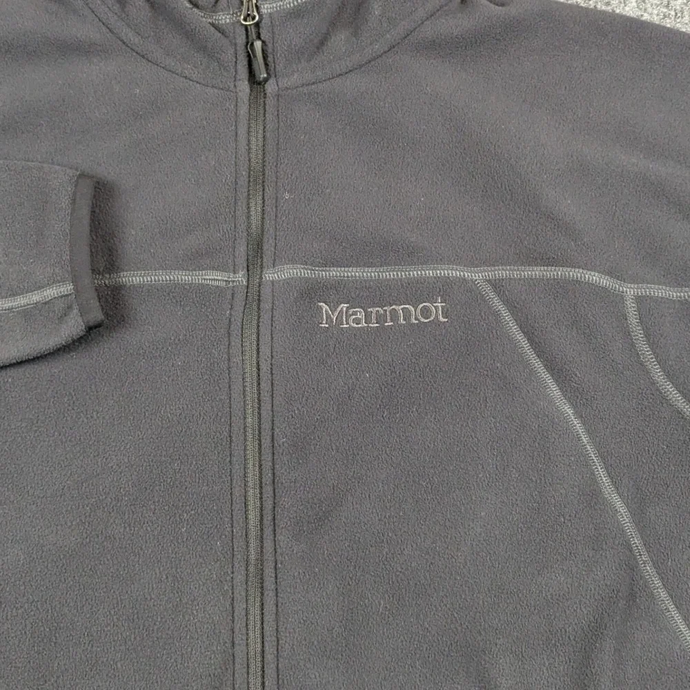 Marmot Mens Full Zip Fleece Jacket Charcoal Gray Recycled Polyester Medium